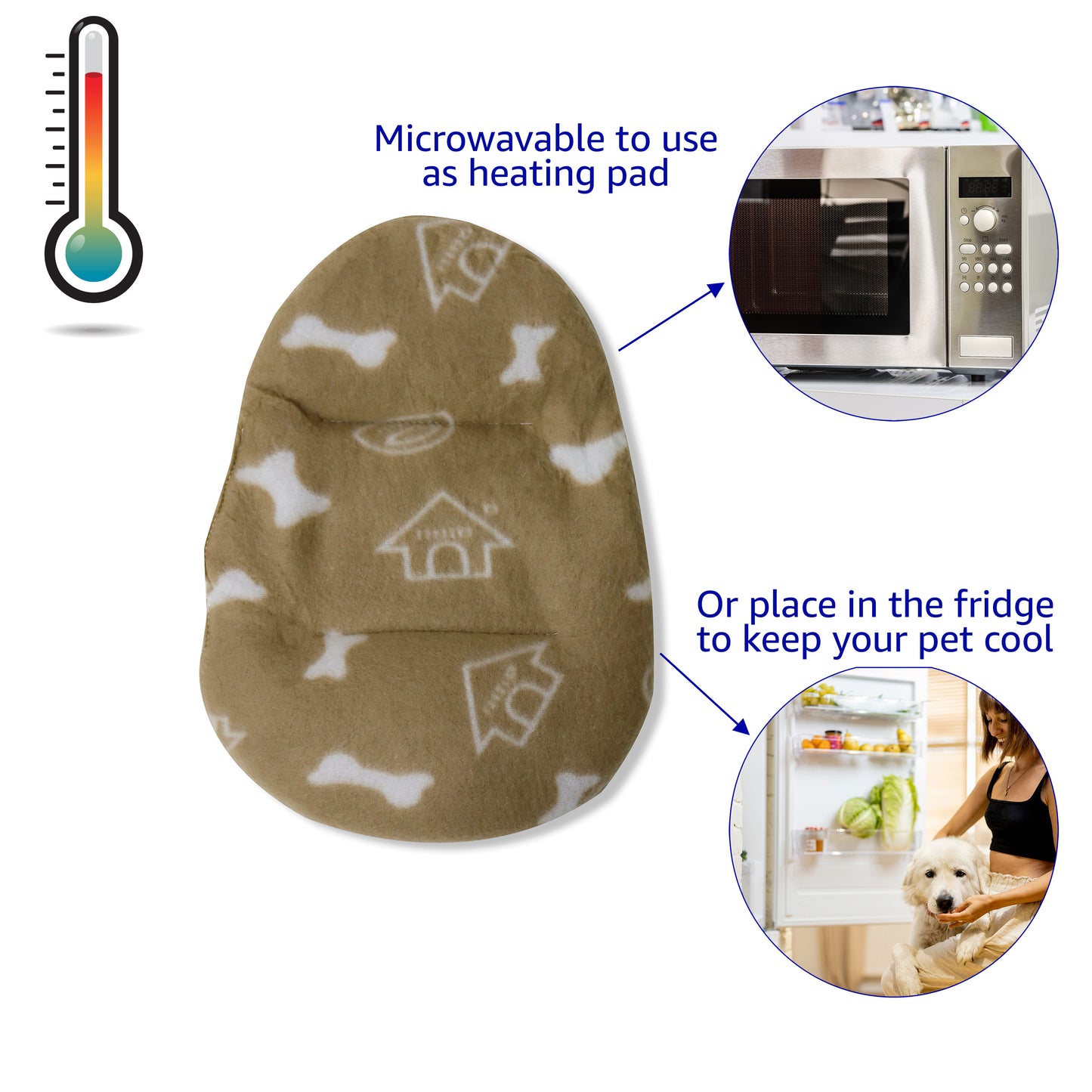 Pet Fit For Life Heartbeat Dog Toy with Heat for Calming Anxiety - Extra Large