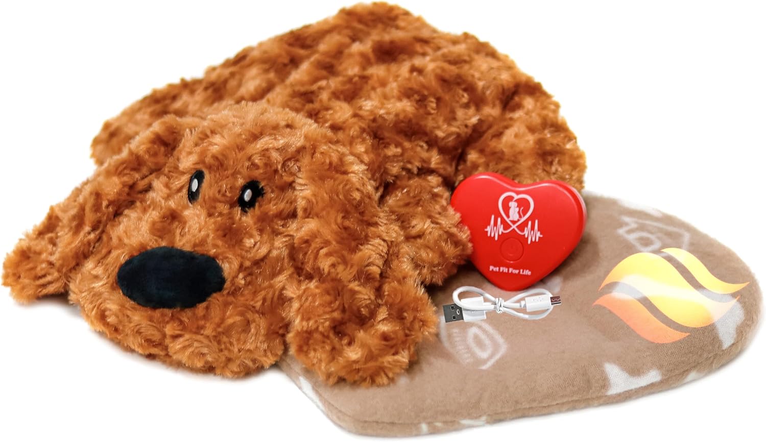 Pet Fit For Life Heartbeat Dog Toy with Heat for Calming Anxiety Sma