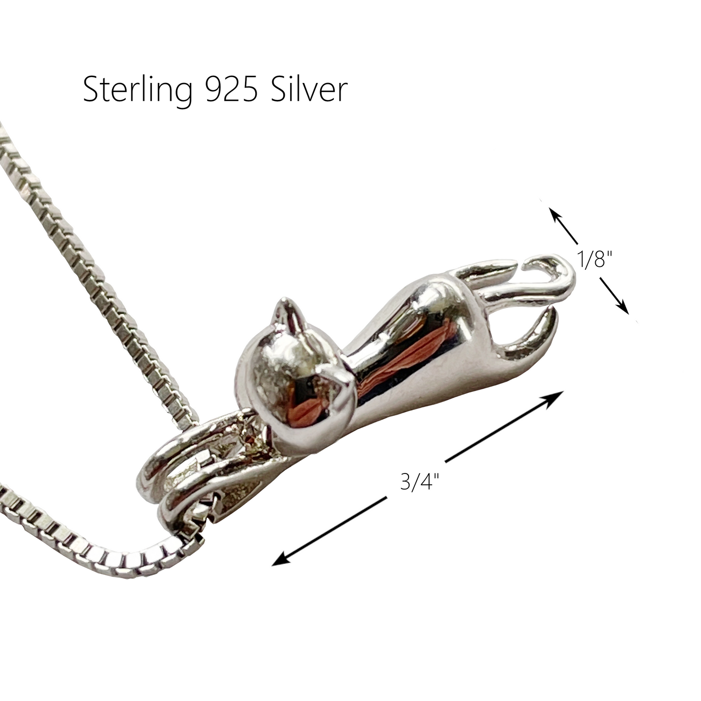 Silver Cat Necklace Gift