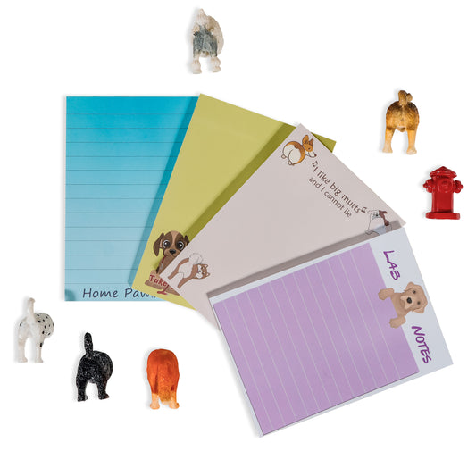 Dog Themed Notepads with Refrigerator Magnets Gift