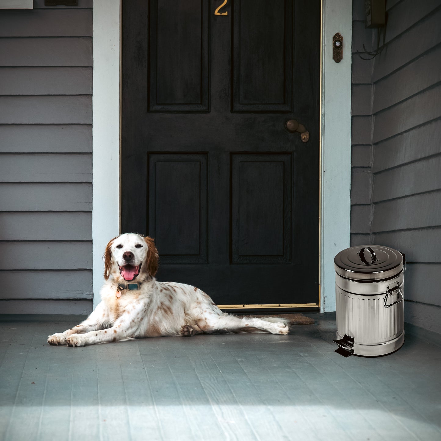Outdoor Dog Poop/Waste Can with Poop Bag Rolls - 11" Tall (Small)