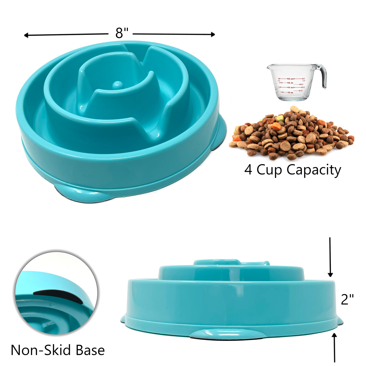 Slow Feeder Bowl and Calming Lick Mat - Dogs/Cats