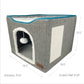 Cat  Convertible Tent Cube House and Bed and Bonus Cat Wand