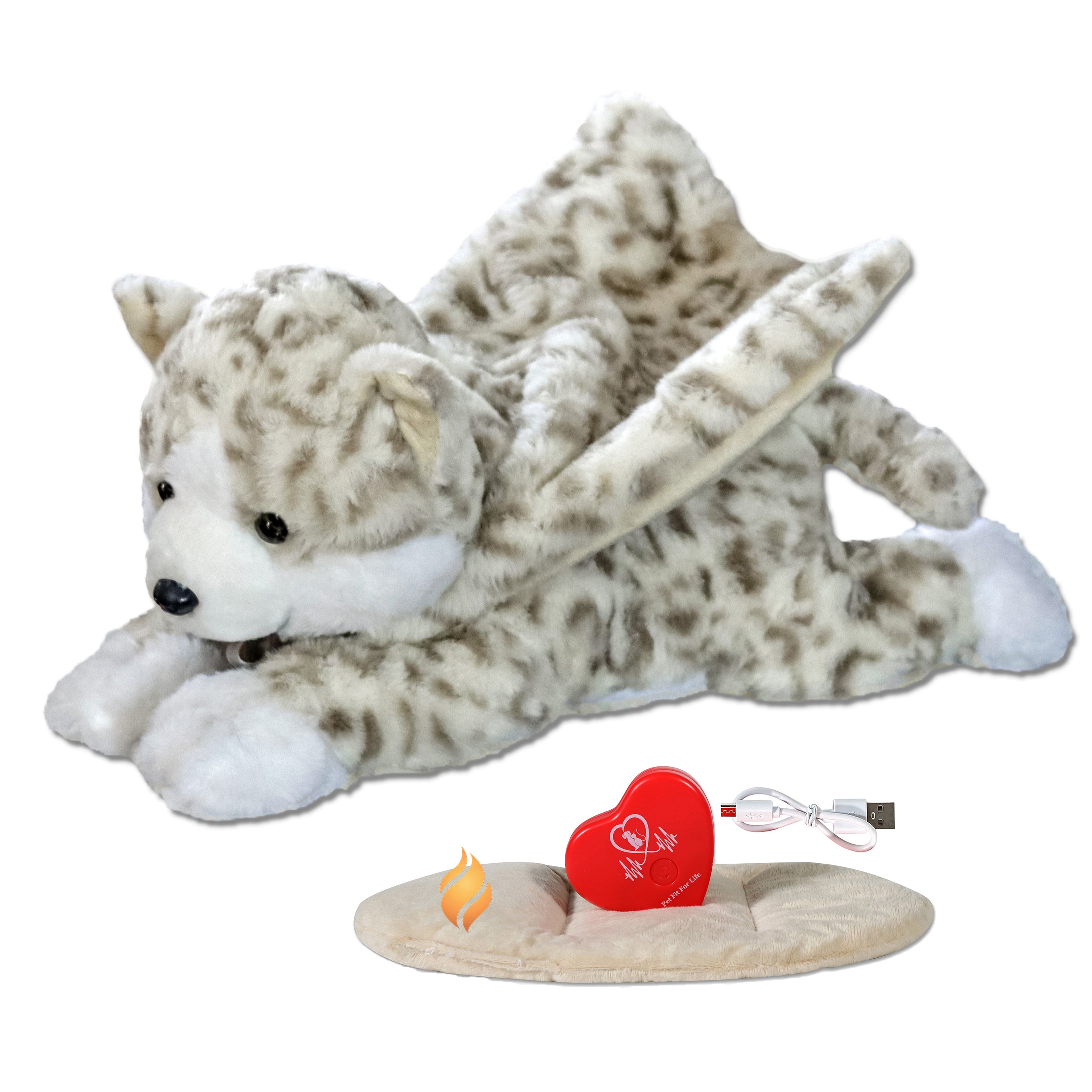 Pet Fit For Life Heartbeat Plush Cat Toy with Heat for Calming Anxiety