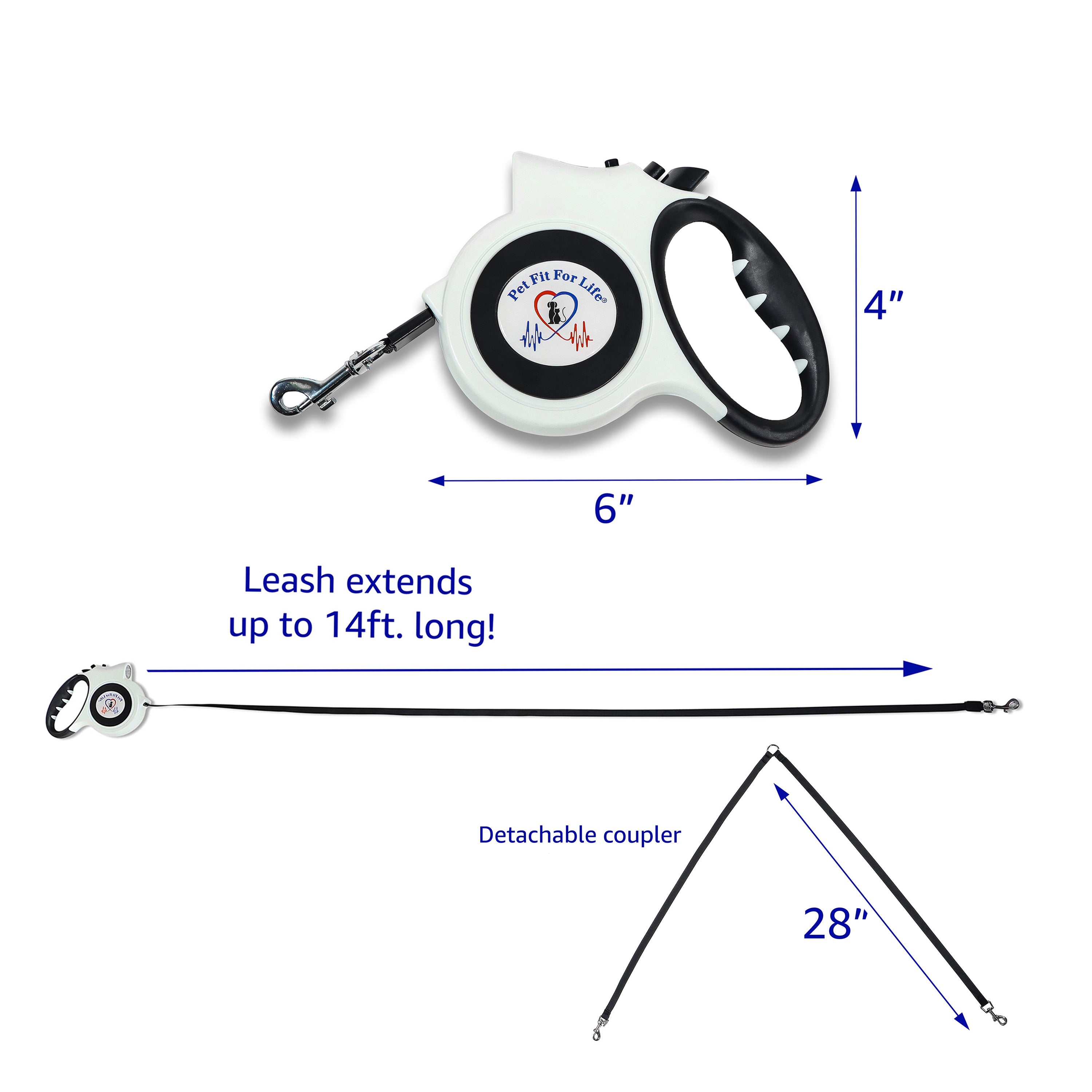 Dual retractable dog outlet lead