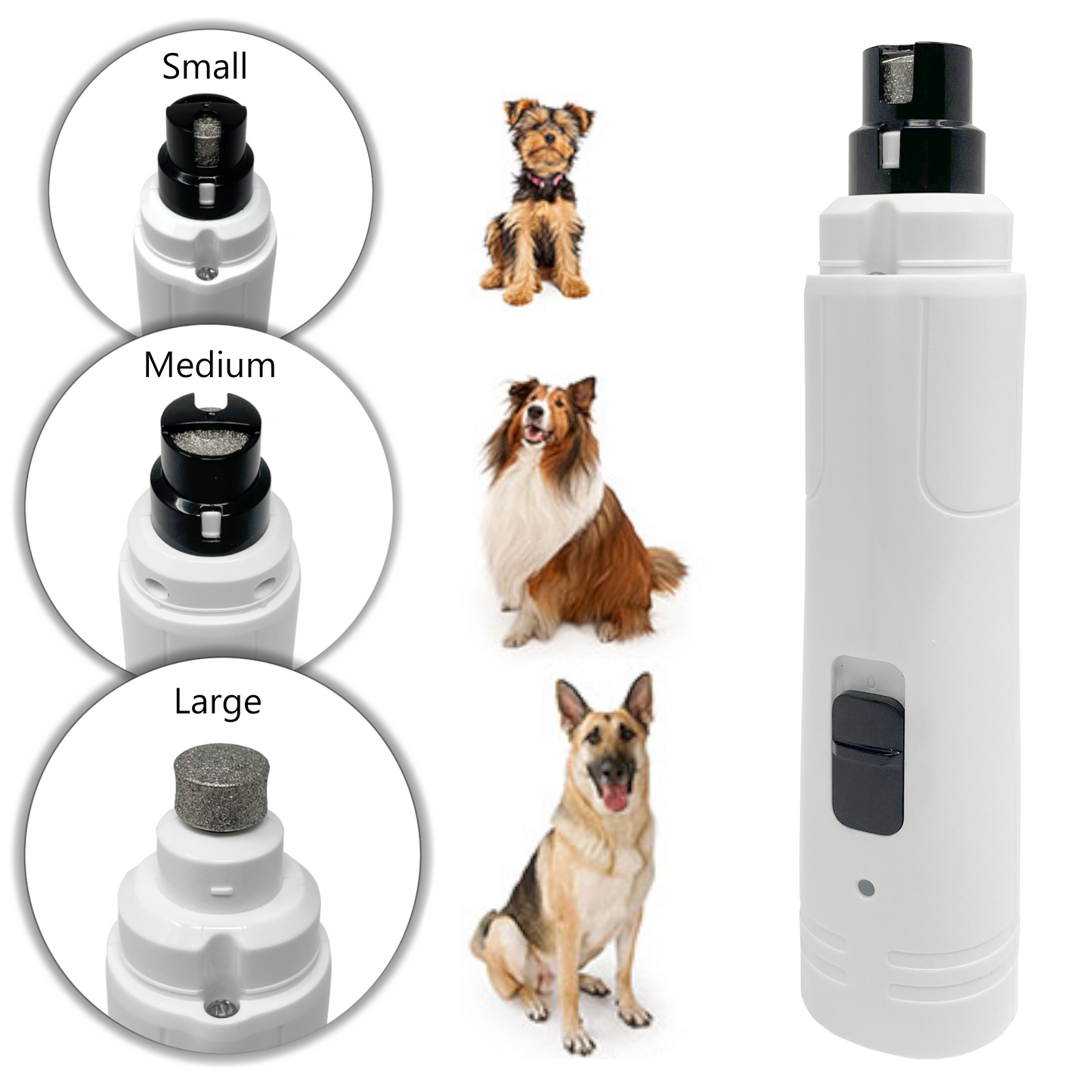 USB Rechargeable Professional 2-Speed Pet Nail Grinder with LED Light for Dogs and Cats
