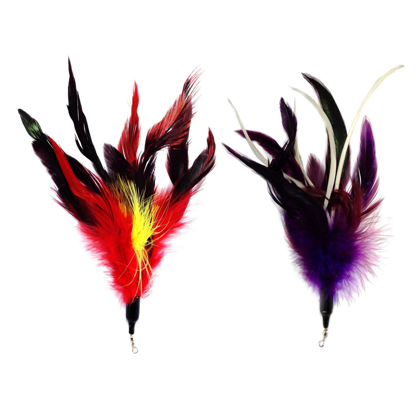 Cat Wand Attachments - 5 Feathers and 1 Tail