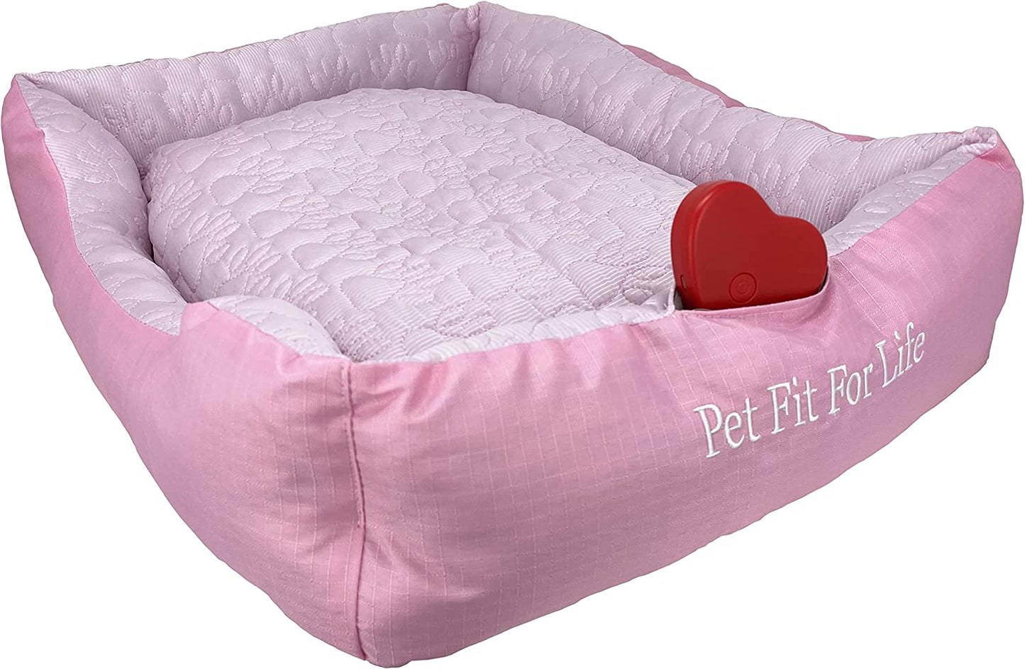 Comfort Bed with Heartbeat Simulator for Dogs or Cats - Pink