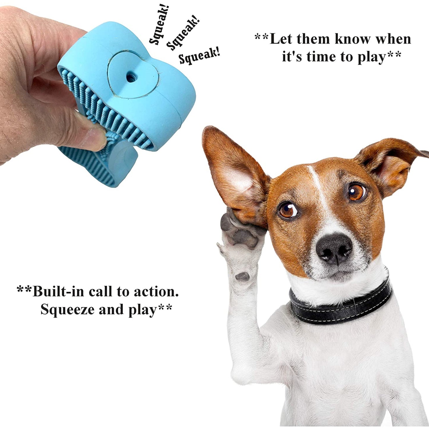 Dog Teeth-Cleaning Chew Toy With Squeaker