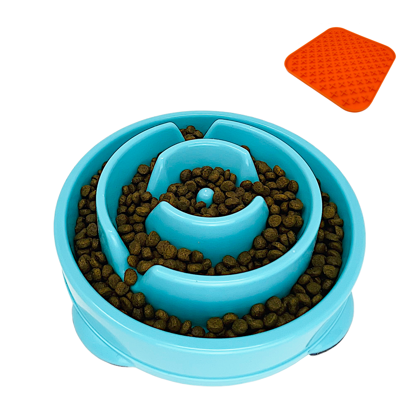 Slow Feeder Bowl and Calming Lick Mat - Dogs/Cats