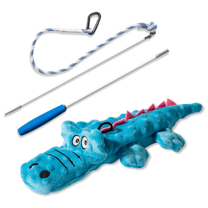 Alligator Dog Wand Toy
