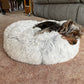 Plush Dog Donut Bed - Bonus Dog Chew Toy