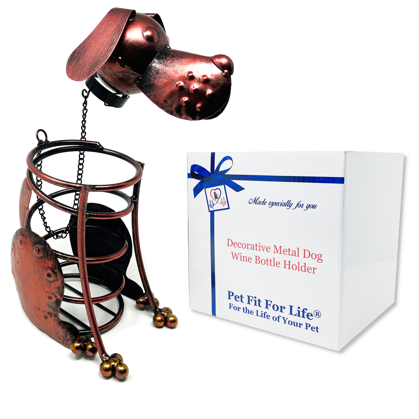 Dog Wine Holder Gift with Chain Neck